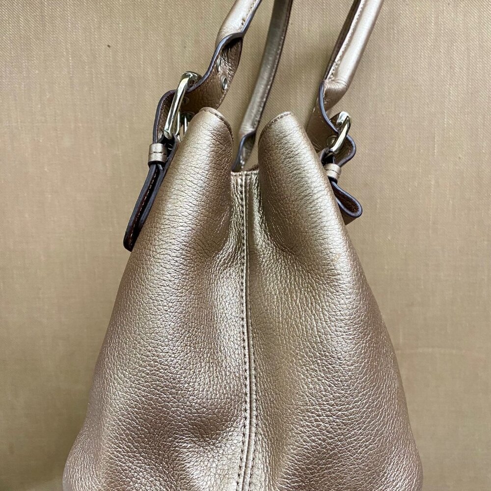 Tignanello Silver Metalic Satchel / Purse - Picture 2 of 6